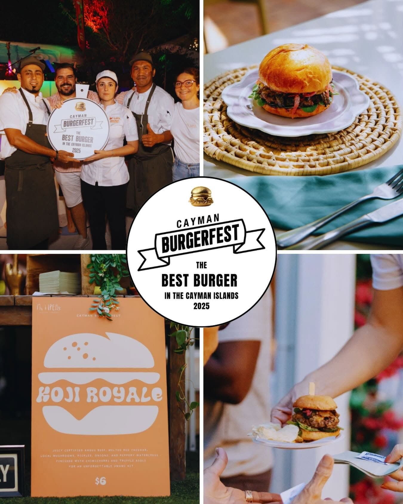 Ms. Piper’s team with the Best Burger in the Cayman Islands 2025 award at the Grand Finale